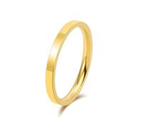 Minimalist Titanium Band Ring Simple Smooth Thin Plain Statement Joint Band Ring Dainty Gold Midi Thumb Pinky Finger Stainless Steel Stackable Wedding Engagement Couple Rings for Women Men Comfort Fit