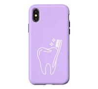 Minimalist Tooth and Brush Dental Office Profession Case for iPhone X/XS