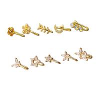 Minimalist U Designs Fake Nose Studs with Stones Ideal for First Time Wearers Minimalists Nose Studs