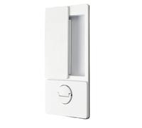 Minimalist Ultra-thin Door Lock Magnetic Silent Invisible Solid Wood Room Bedroom Push Bathroom Modern(White-BK)