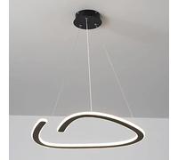 Minimalist Ultra thin Linear Pendant Light with Metal Strip Hanging Lamp Silicone Shade and LED Chandelier for Dining Room Decor Suspension Lights Indoor Lighting