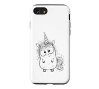 Minimalist Unicorn Hand Drawn Sketch Doodle Drawing Case for iPhone SE (2020) / 7/8