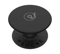 Minimalist Vinyl Record Player Tone Arm - Anthracite PopSockets Adhesive PopGrip