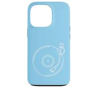 Minimalist Vinyl Record Player Tone Arm - Blue Case for iPhone 13 Pro