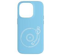 Minimalist Vinyl Record Player Tone Arm - Blue Case for iPhone 14 Pro