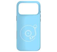 Minimalist Vinyl Record Player Tone Arm - Blue Case for iPhone 17 Pro Max