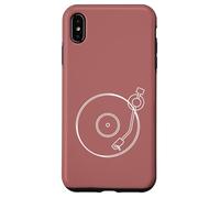 Minimalist Vinyl Record Player Tone Arm - Rose Case for iPhone XS Max