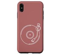 Minimalist Vinyl Record Player Tone Arm - Rose Case for iPhone XS Max