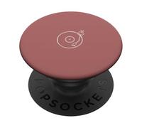 Minimalist Vinyl Record Player Tone Arm - Rose PopSockets Adhesive PopGrip