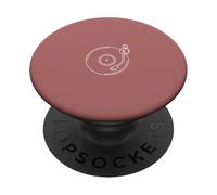 Minimalist Vinyl Record Player Tone Arm - Rose PopSockets Adhesive PopGrip