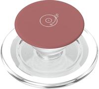 Minimalist Vinyl Record Player Tone Arm - Rose PopSockets PopGrip for MagSafe