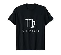 Minimalist Virgo Astrology Symbol Horoscope Sign Value Graphic T-Shirt, Men, Black, S