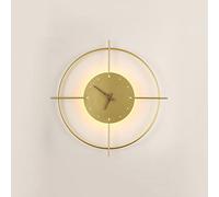 Minimalist Wall Sconce LED Wall Mount Light Geometric Wall Lamp Clock, Modern Living Room Decor Lighting Fixture Indoor Wall Clocks for Bedroom Hotel Restaurant, 3000K