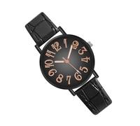 Minimalist Watch, Wrist Watch, Large Dial Second Hand, Arabic Dress, Casual Numerals for Small Wrists, Leather Band, Elegant Korean Style Ladies, 16mm Strap, 9.65in