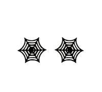 Minimalist Web Spider Small Little Stud Earrings for Women Men Cute Punk Stainless Steel Halloween Reptile Cartilage Tragus Tiny Huggie Sleeper Studs Fashion Piercing Jewelry Party Gifts (Black)