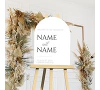 Minimalist Wedding Welcome Arch Sign, A1 or A2, Simple Welcome Sign, Classy Elegant Wedding, Printed Sign, Modern Calligraphy Sign