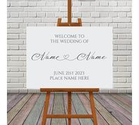 Minimalist Wedding Welcome Sign, A1, A2, A3 or A4, Simple Modern Welcome Sign, Modern Calligraphy, Large Printed Welcome Sign,Classy Elegant