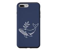 Minimalist Whale Plant Botanical Line Art Case for iPhone 7 Plus/8 Plus
