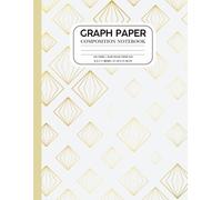 Minimalist White Golden Geometric Design | Graph Paper Composition Notebook: Perfect for Students, Engineers, Architects & STEM Projects - 100 Pages Quad Ruled (4x4), 8.5 x 11 Inches