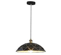 Minimalist White Lamp Shade American Style Hollow Lamps Retro Industrial Matte Iron Art Ceiling Chandeliers with Adjustable Cord - Ceiling Lights Fixture Compatible,Bianco-13In/Bianco/15.7In