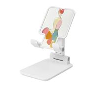 Minimalist Woman'S Figure Foldable Cell Phone Stand Adjustable Angle Height Desktop Portable Cellphone Cradle Compatible With All Smartphone White-Style