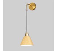 Minimalist Wood Grain E27 Wall Light, Water Transfer Printing, Stylish Interior Lamp for Bedroom, Modern Metal Design, Sleek Lighting Fixture for Home Decor