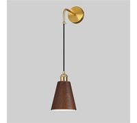 Minimalist Wood Grain E27 Wall Light, Water Transfer Printing, Stylish Interior Lamp for Bedroom, Modern Metal Design, Sleek Sweaty Lighting Fixture