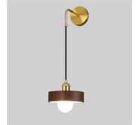 Minimalist Wood Grain Metal Wall Light, E27 Sweaty Lamp, Stylish Interior Lighting for Bedroom, Unique Water Transfer Print Design, Modern Home Decor Fixture