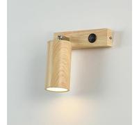 Minimalist Wood Grain Wall Light Nordic Creativity Bedside Reading Spot Light Mid Century Entrance Hall Wall Lamp Headboard for Aisle Stairs(with Switch)