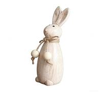 Minimalist Wooden Rabbit Figurine for Desk or Shelf Decor in Nordic Design Style Suitable for Modern Rustic Industrial and Vintage Interior Spaces