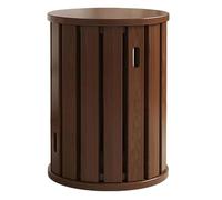 Minimalist Wooden Stackable Stools Set of 4, Solid Wood Nesting Stools, Modern Space Saving Stool or End Table for Living Room Bedroom Decor(Walnut)