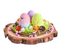 Minimalist Woven Vine Bird for NEST With Easter Eggs For Tabletop Centerpiece Handcrafted Foam And Pine Cone Home Decor Spring Festival