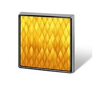 Minimalist Yellow Gradient Feathers Texture Geometric Unisex Brooches & Pins Square Lightweight Lapel Badge Jewelry for Clothing Shawl Hat