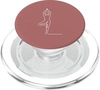 Minimalist Yoga Pose Yoga Line Art - Rose PopSockets PopGrip for MagSafe