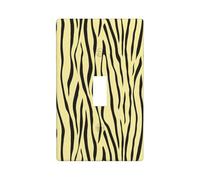 Minimalist Zebra Stripes Lemon Light Switch Cover Decorative Single Toggle 1 Gang Wall Plate for Kitchen Farmhouse Bedroom Bathroom Art Decor