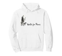 Minimalist Zen Art Walk for Peace Monks with Aloka Dog Pullover Hoodie