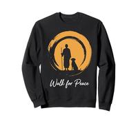 Minimalist Zen Art Walk for Peace Monks with Aloka Dog Sweatshirt
