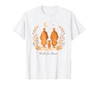 Minimalist Zen Art Walk for Peace Monks with Aloka Dog T-Shirt