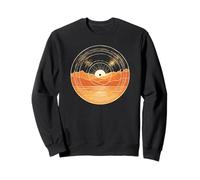 Minimalist Zen Mountain Ocean Retro Sunset Sweatshirt