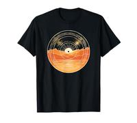 Minimalist Zen Mountain Ocean Retro Sunset T-Shirt