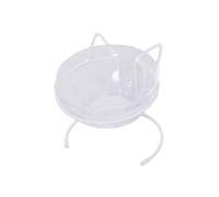 ＡＷＨＡＯ Minimalistic Cat Feeder Stand - Easy to Clean And Sturdy Base for Indoor Felines, single bowl white