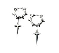 Minimalistic Cone Adorned Ear Rings Accessory Delicate Crucifix Pendant Earrings Elegant Punk Dangle Rings Decorations