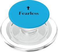 Minimalistic Fearless Christian Cross PopSockets PopGrip for MagSafe