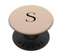 Minimalistic Letter S Monogram Minimalist Serif Initial PopSockets Adhesive PopGrip