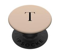 Minimalistic Letter T Monogram Minimalist Serif Initial PopSockets Adhesive PopGrip