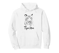 Minimalistic Tiger Head Line Art Design For Women Tiger Mom Pullover Hoodie