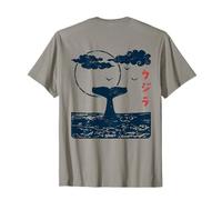 Minimalistic Whale Fin Retro Vintage Japanese Style T-Shirt