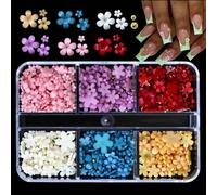 Minimalists Press on Flower Nails Accessories Soft Texture Petals Nails Art Decorations for Acrylic Flower Art Charm Fashion Gradient Unguis Shavings
