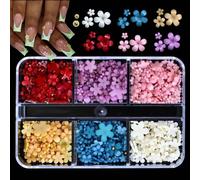 Minimalists Press on Flower Nails Accessories Soft Texture Petals Nails Art Decorations for Acrylic Flower Art Charm Thin Unguis Decorations