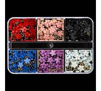 Minimalists Press on Flower Nails Accessories, Waterproof, D | 0.1mm Thick Resin Decorations for Wedding, Aesthetic Floral Nails Art Set Mix Matching, Professional Artists
